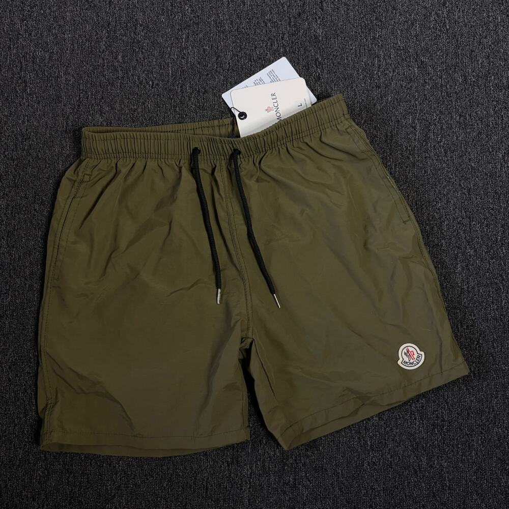 Vintage Y2k Moncler Olive Green Athletic Shorts Men's Large 6" NWT